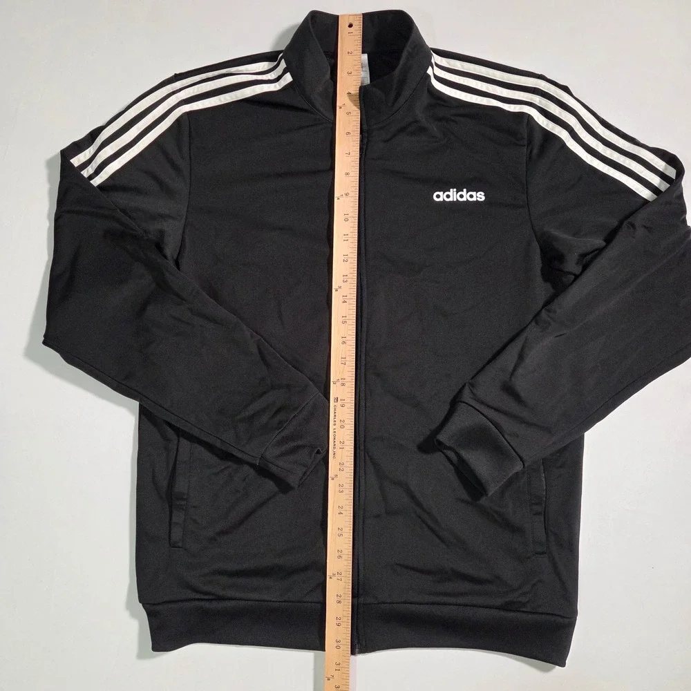 Adidas Track Jacket Blue White Stripes Mens Size L Athletic‎ Full Zip